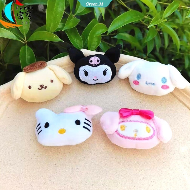 SANRIO Ghim Cài Áo Trang Trí Túi Xách Hình Chú Chó Mèo Bằng Vải Bông Dễ Thương Thời Trang Làm Quà Tặng Cho Nam Và Nữ