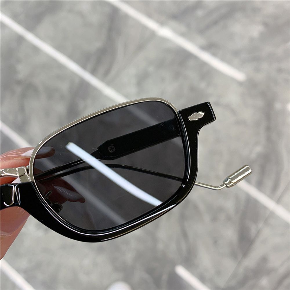 Kính mát nửa gọng cá tính phong cách retro độc đáo đơn giản nhiều màu thời trang hip hop dành cho nam nữ