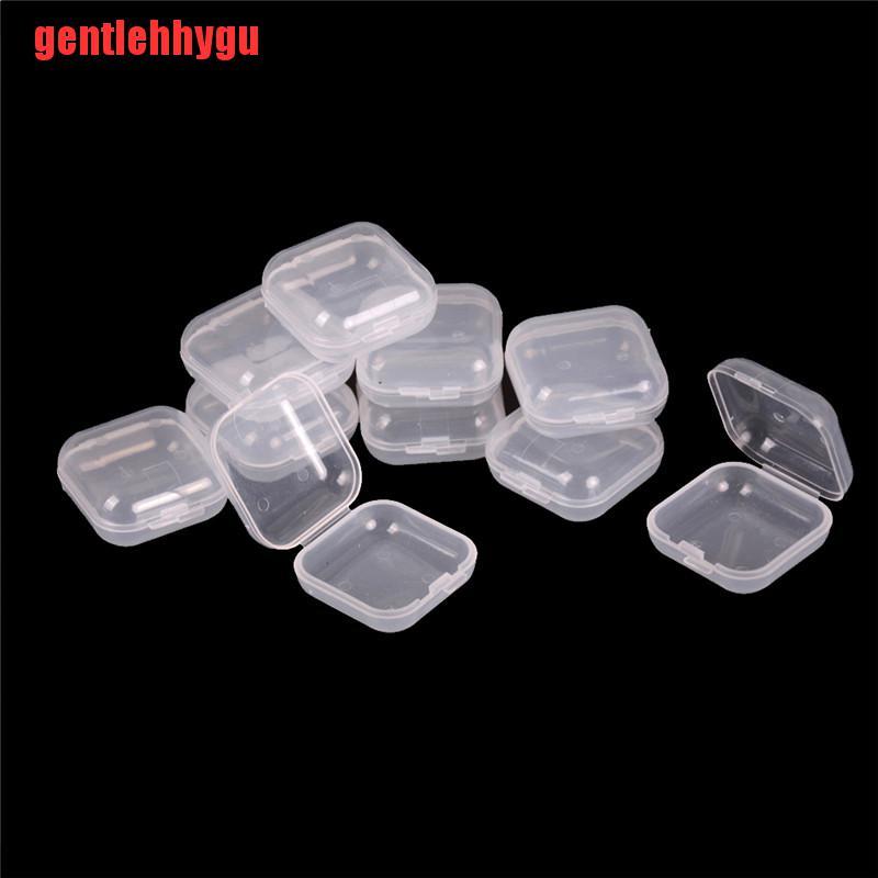 Set 10 Hộp Nhựa Mini Trong Suốt Đựng Đồ Trang Sức Tiện Dụng