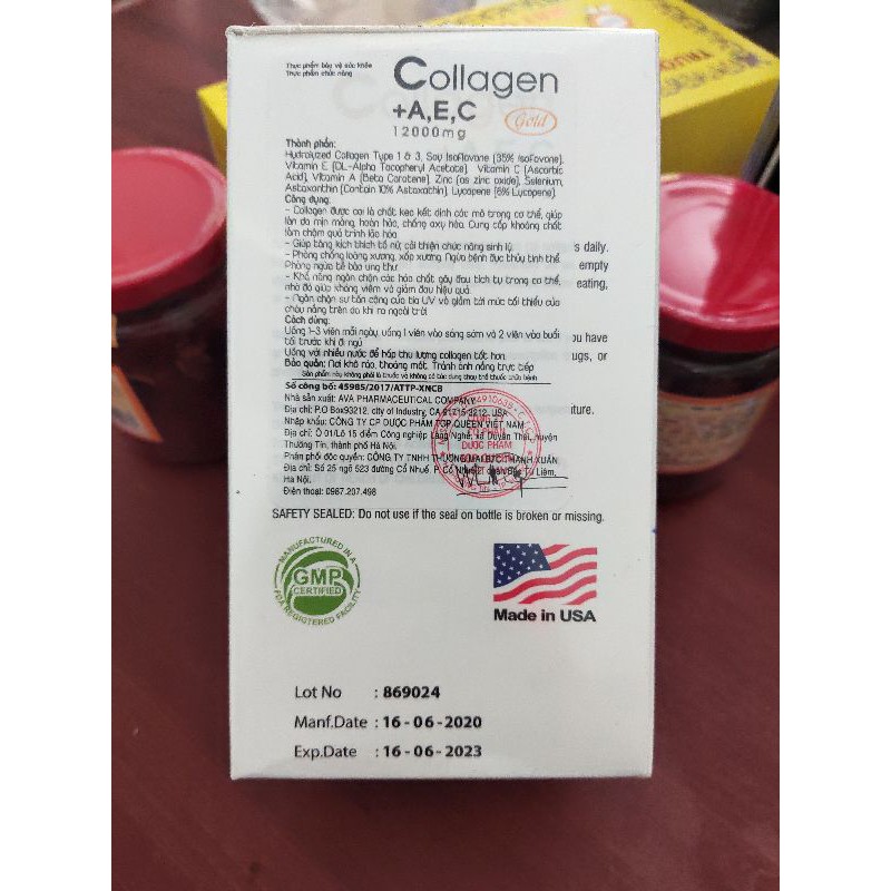 Collagen AEC Gold 12000mg Ahlozen Cao Cấp Từ Mỹ