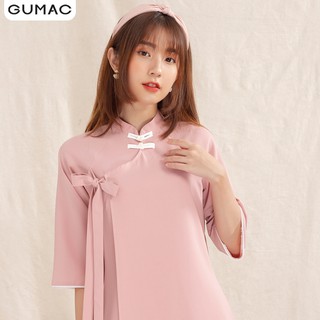 [Mã WABRGB11 giảm 10% đơn từ 250k] Đầm cổ tàu tà đắp DA10107 GUMAC
