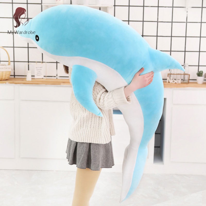 Cá heo nhồi bông dùm làm gối ôm dễ thương