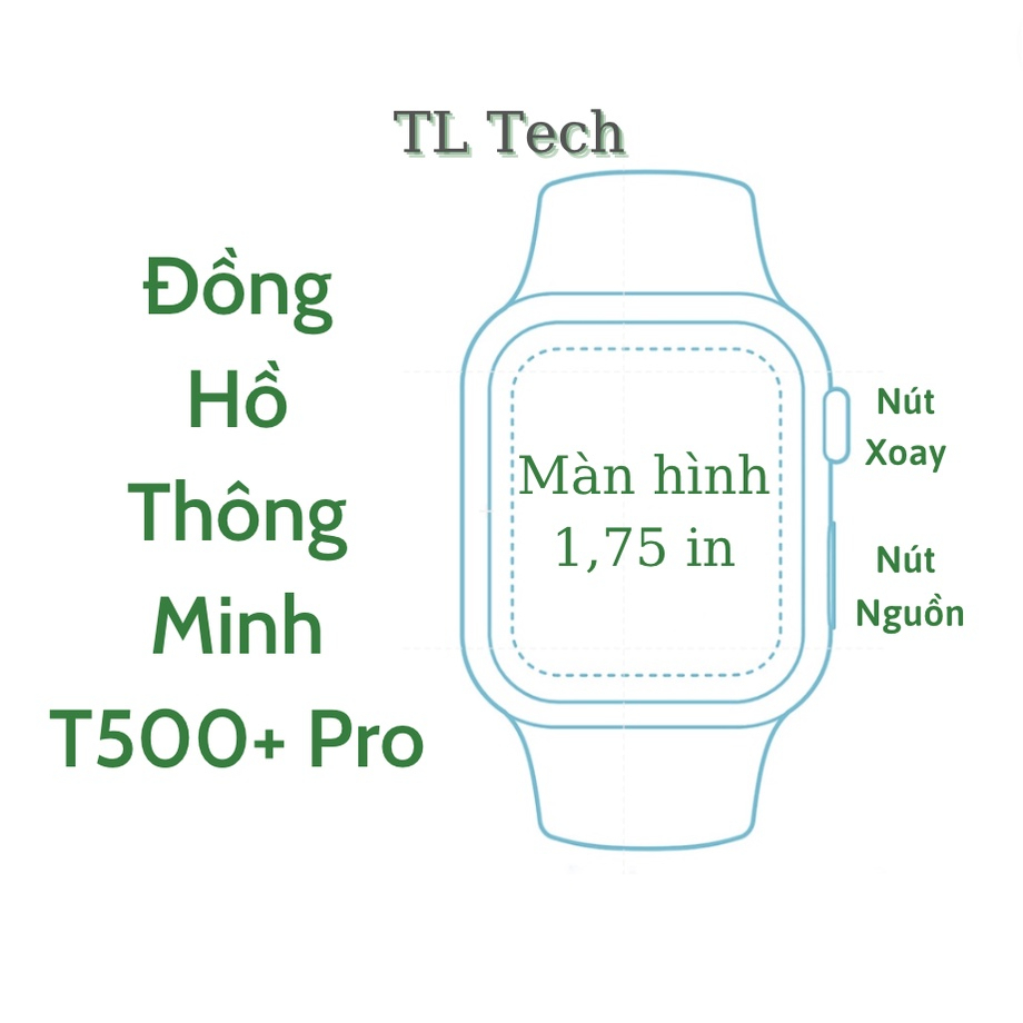 Đồng Hồ Thông Minh T500+ Pro SR7 Cao Cấp Thay Ảnh Nền - Nghe Gọi Bluetooth- Nhận Thông báo