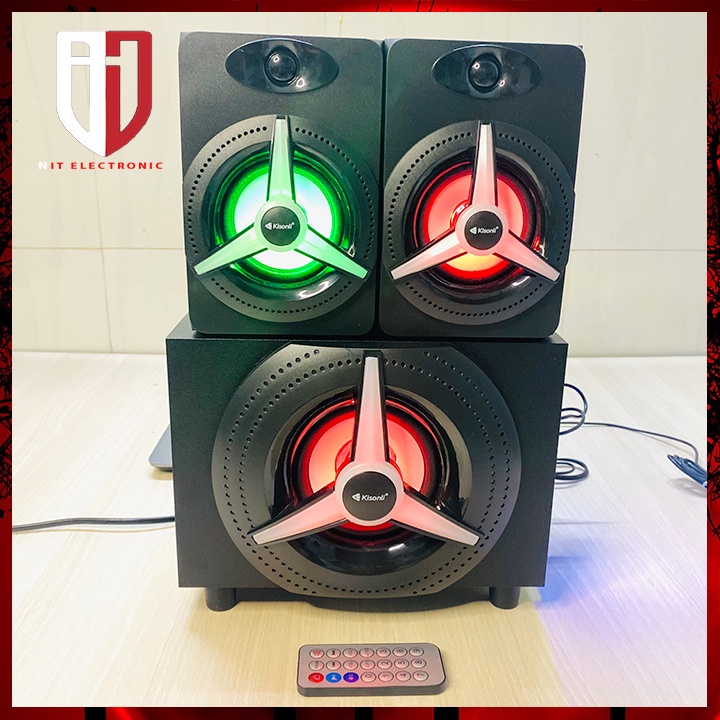 Loa máy vi tính bluetooth công suất lớn KISONLI TM-7000A led RGB loa laptop pc nghe nhạc để bàn có dây