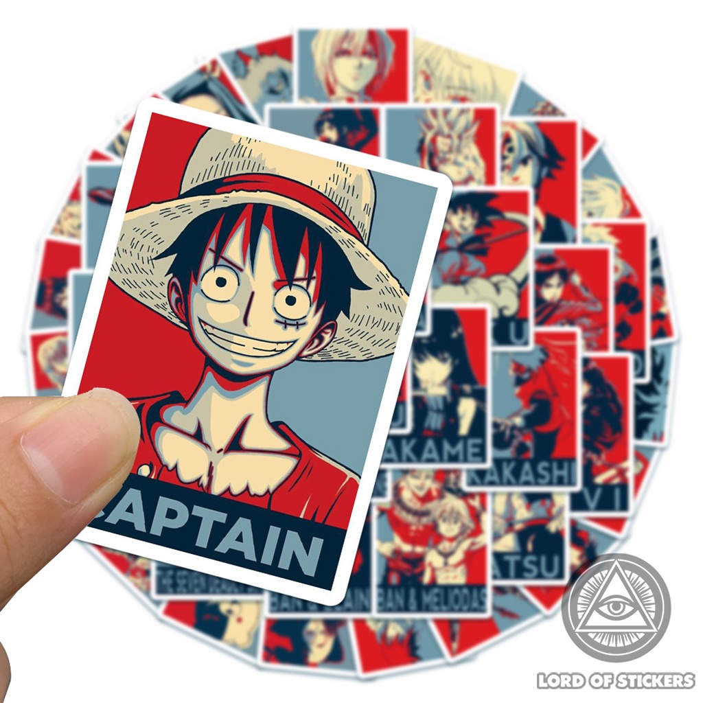 Set 50 Miếng Dán Hình Nhân Vật Truyện Tranh Sticker Anime Manga Chống Thấm Nước Trang Trí Mũ Bảo Hiểm, Laptop, Vali, Sổ