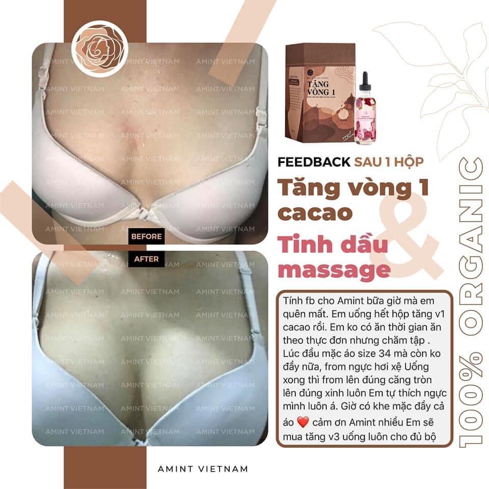 Combo Tăng Vòng1 Cacao + Tinh dầu massage