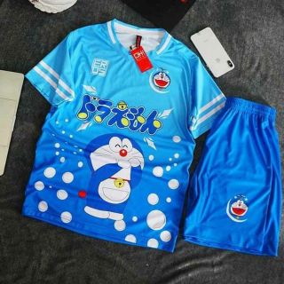 Bộ thể thao đoremon xanh mẫu 1