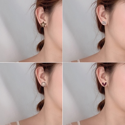 Bộ dây chuyền và khuyên tai phong cách thời trang sang trọng cho phái nữ 2021