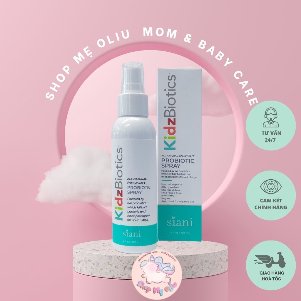 Xịt BabyBiotics chăm sóc da cho bé dung tích 120ml
