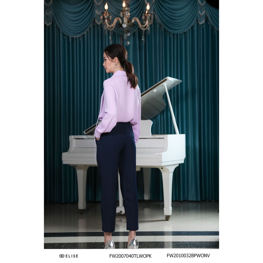 Set Vest tím than kẻ Elise