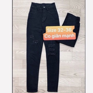 60-75kg Quần jean dài rách chất đẹp Bigsize