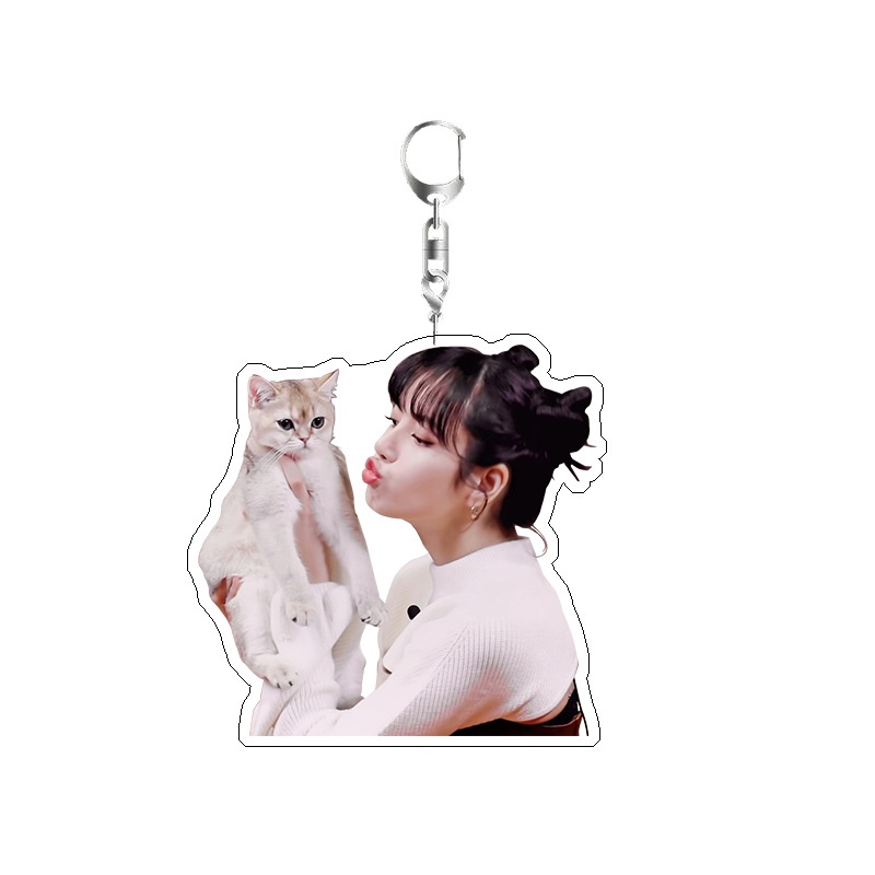 Móc Khóa Hình Lisa BLACKPINK BP Hai Mặt acrylic
