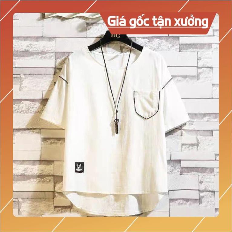 SALE!!! Áo thun cotton đẹp , dáng thụng túi mí vạt lệch đen trắng (FREESHIP)  áo phông nam nữ cực chất giá tận xưởng