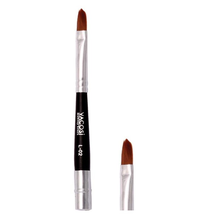 Combo 5 Cọ Môi Lông Dài, Vỏ Trắng Vacosi  Lip Pro Brush L02