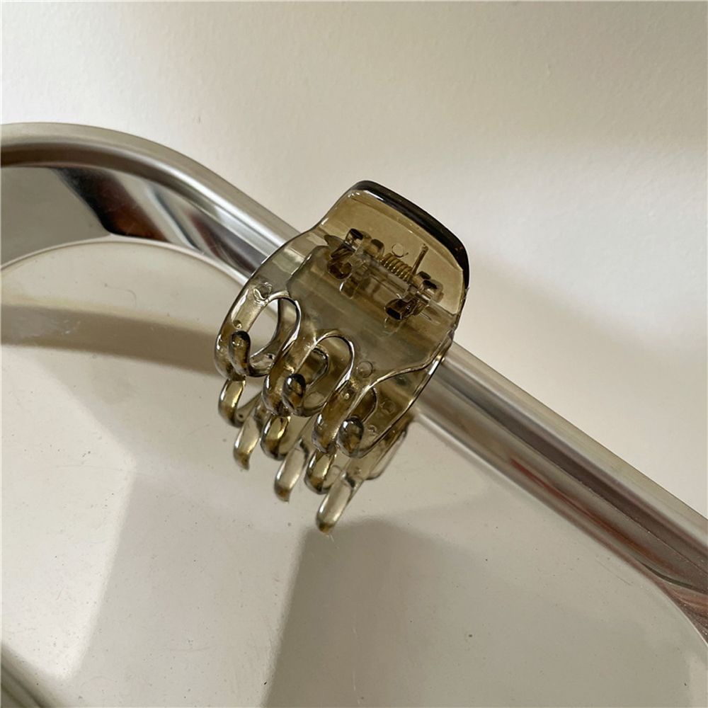 Kẹp Tóc Acrylic Trong Suốt Hình Bán Nguyệt Phong Cách Hàn Quốc Cho Nữ