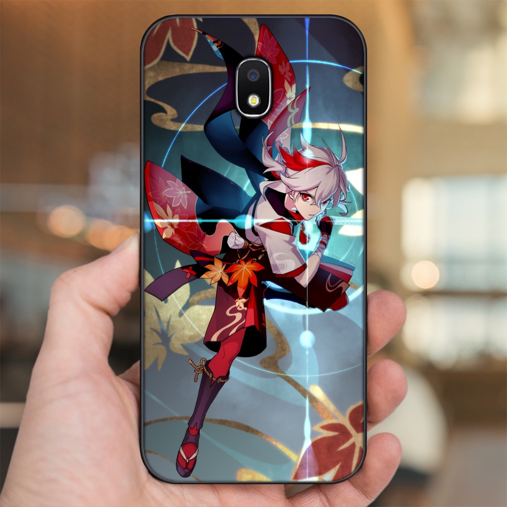 Ốp lưng Samsung J3 Pro, J5 2017, J5 Pro, J7 Pro viền đen in hình Kazuha Genshin Impact