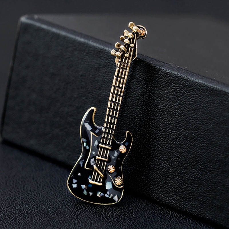 Ghim Cài Áo Hình Đàn guitar Phong Cách Retro Anh Quốc Thời Trang