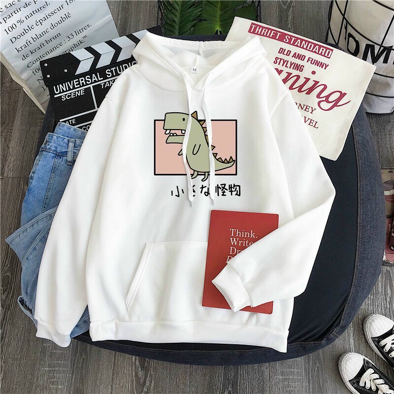 Áo hoodies in hình chú khủng long, áo hoodies nỉ lót bông
