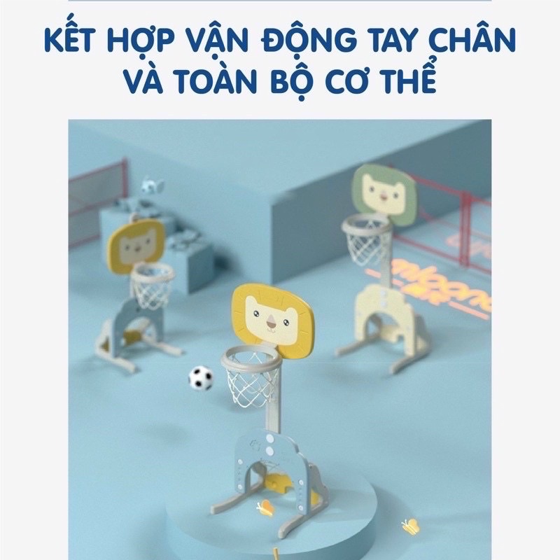 Bộ cầu gôn bóng rổ liên hoàn HOLLA cho bé