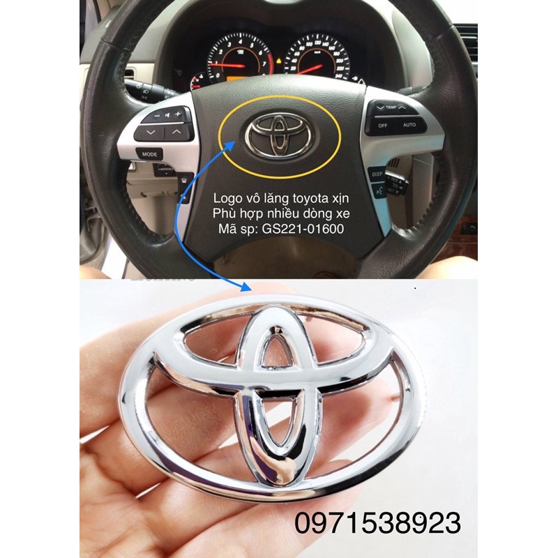 Logo vô lăng biểu tượng vô lăng toyota innova, fortuner, hilux, camry, v.v.v
