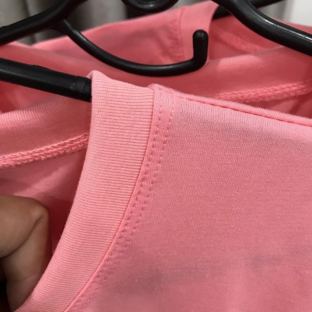 Áo thun trơn nam, nữ cổ tròn, chất Cotton mềm mịn -màu -hồng