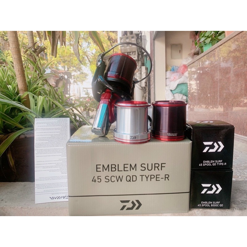 máy câu cá DAIWA emblem surf 45 scw chính hãng giá rẻ