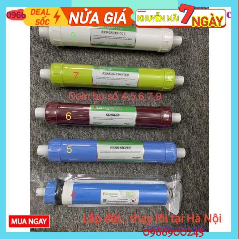 (Giá Gốc)  Combo 3 lõi lọc nước Kangaroo số 4, 5, 6 👉 Lõi Lọc Số 456 Của Máy Lọc  Nước Kangaroo 👉 Lõi Nanosiver