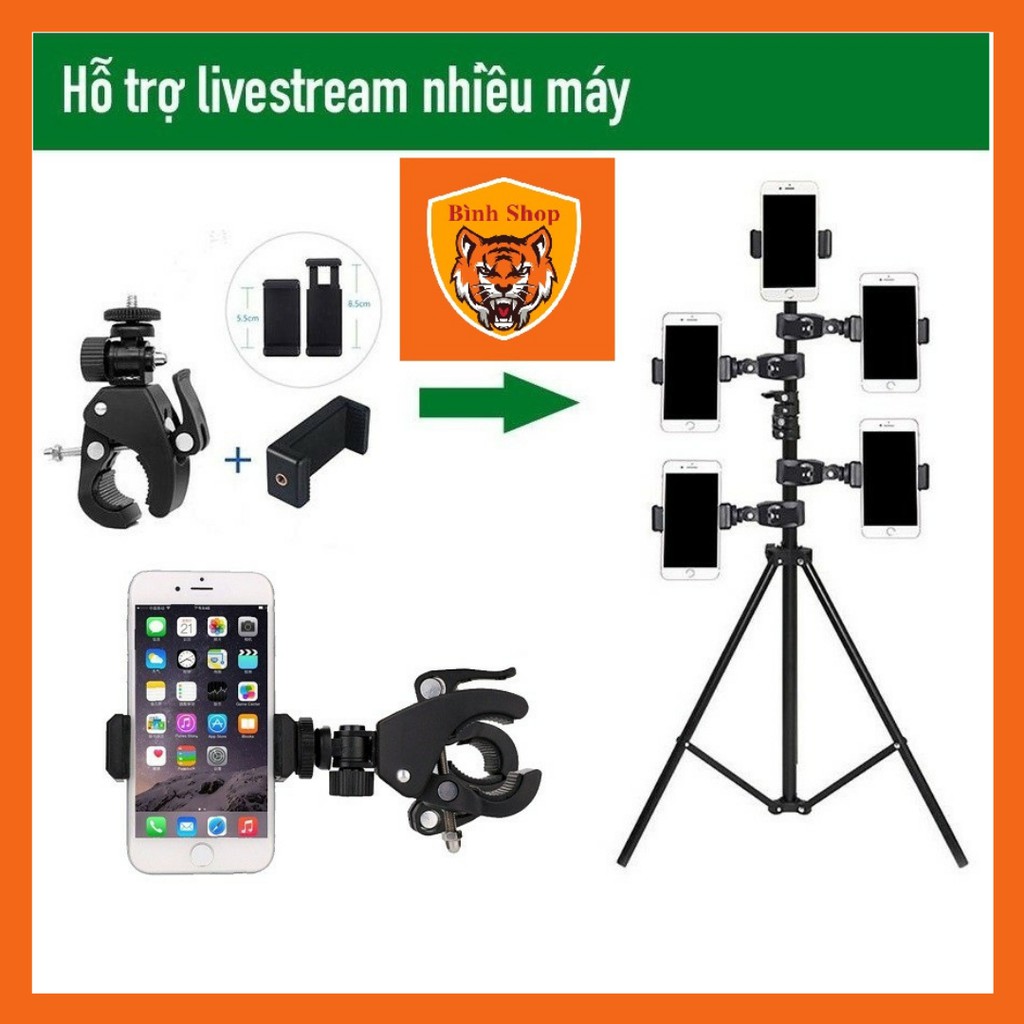 Giá đỡ kẹp điện thoại hỗ trợ livestream nhiều máy cùng lúc giá rẻ nhất thị trường tại hà nội