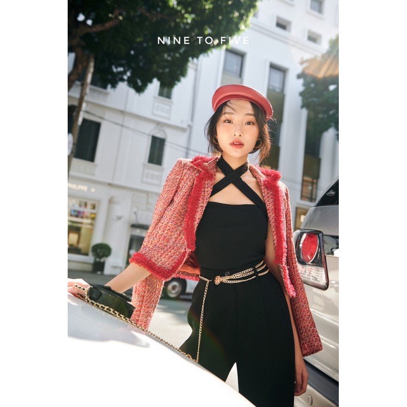 NineToFive - Áo tweed blazer Noel