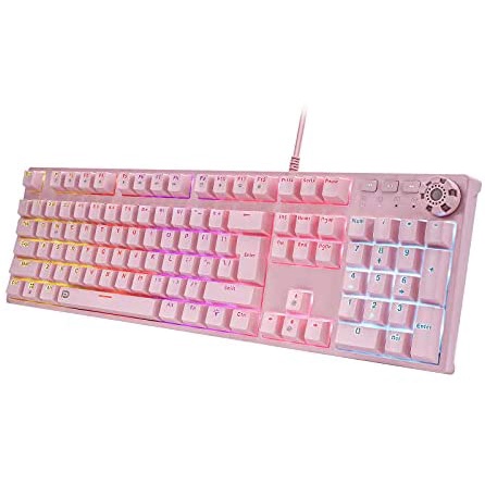 Bàn Phím Cơ IK-619 với 108 phím Rainbow Led RGB 10 Chế Độ, Chơi Game Dùng Văn Phòng Cực Đã - MUA COMBO TẶNG BÀN DI