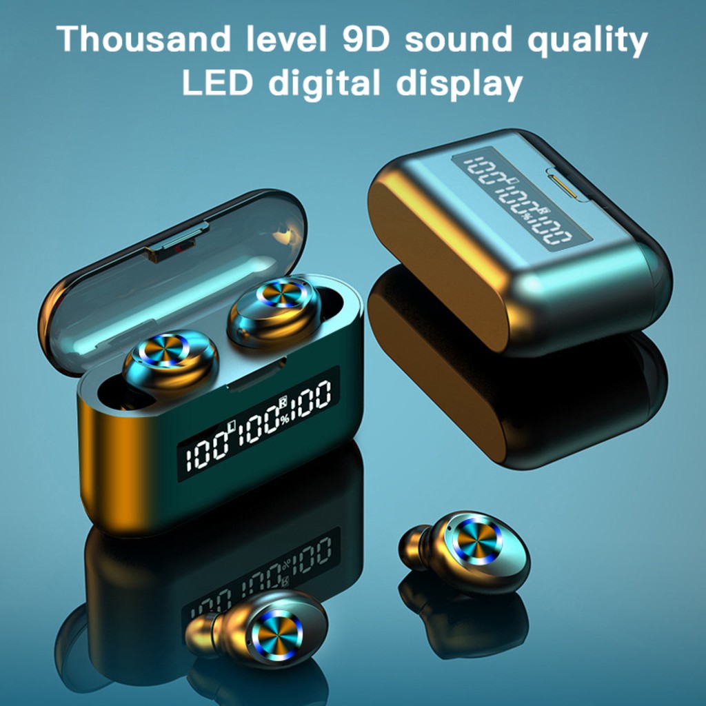 Tai Nghe Không Dây Hel + X35 Tws Mini Chống Nước Kết Nối Bluetooth 5.0 9d