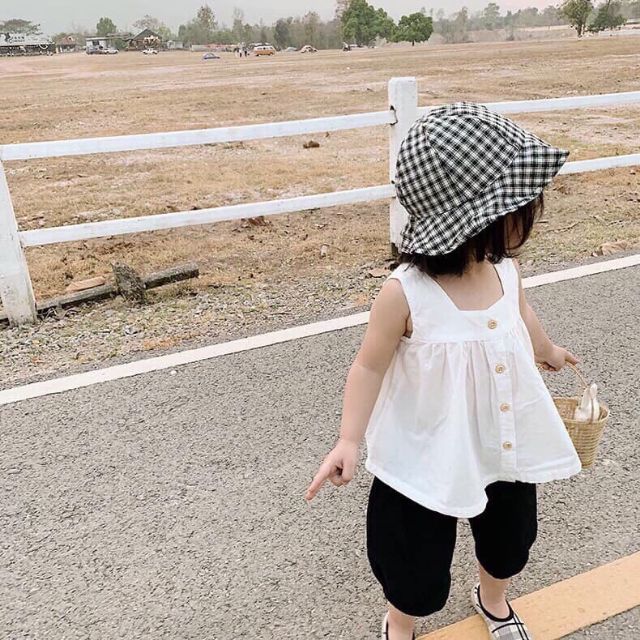 Set bộ thô vintage cho bé gái