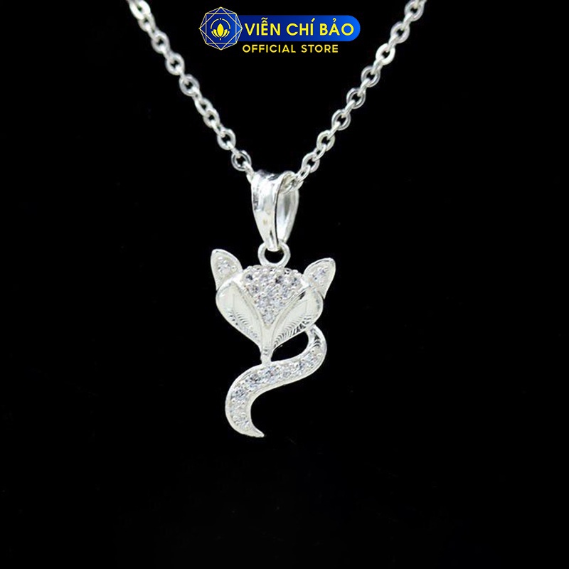 Dây chuyền bạc nữ mặt Hồ Ly đính đá chất liệu bạc 925 thời trang phụ kiện trang sức nữ Viễn Chí Bảo D400612