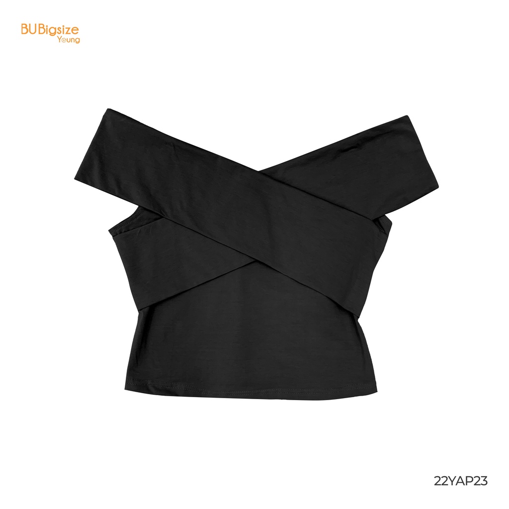 Áo thun trễ vai đắp chéo BIGSIZE (55kg đến 95kg) - 22YAP23 - [BU Bigsize Young]