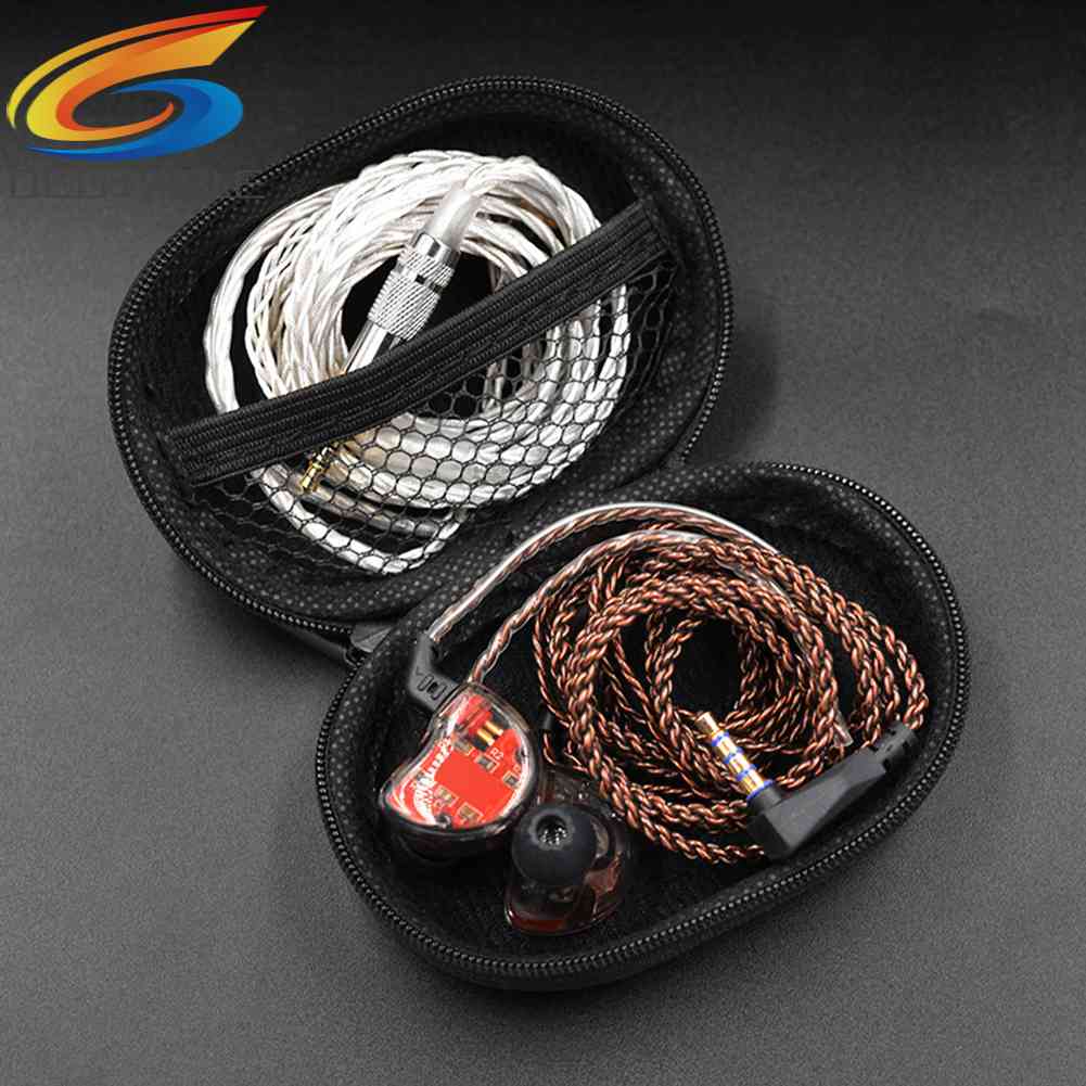 Hộp Đựng Tai Nghe Có Dây Hình Vuông Chất Liệu Da PU KZ Ốp