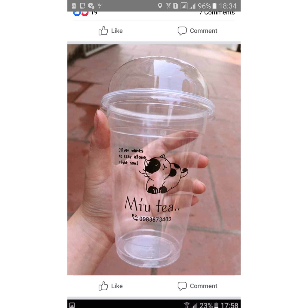 50 Cốc  nhựa nắp cầu