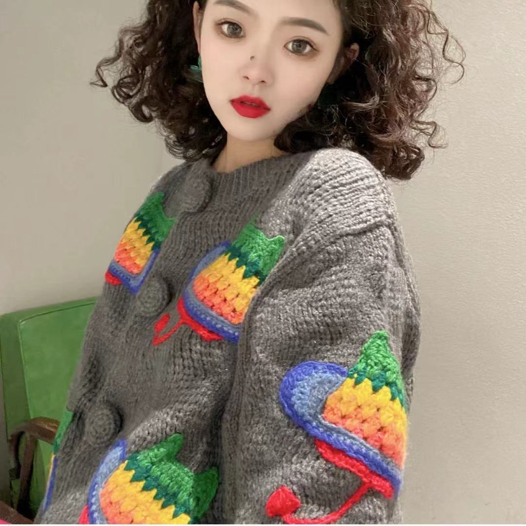 Áo Khoác Cardigan Dệt Kim Phong Cách Vintage Cho Nữ  tao bao