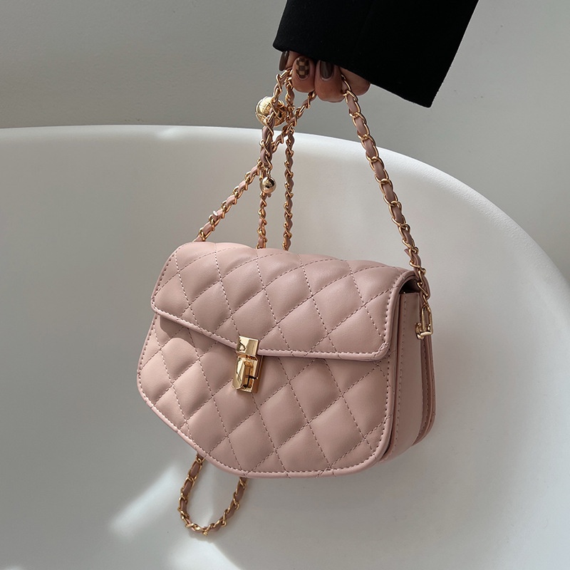 Túi Đeo Chéo Dáng Vuông Nhỏ Phối Dây Xích Thời Trang Mùa Hè Hàng Mới Dành Cho Bạn Nữ