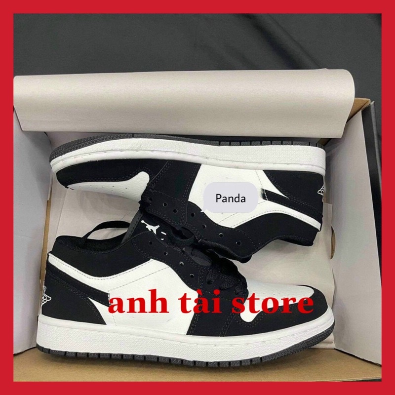 (Tặng full bok + Quà + Vớ tất) Giày sneakers nam nữ panda đen trắng cổ thấp G777