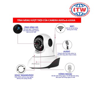 Giới thiệu sản phẩm Bộ Camera quan sát IP Wi-Fi AVATECH 6300A 1.0 (Trắng)