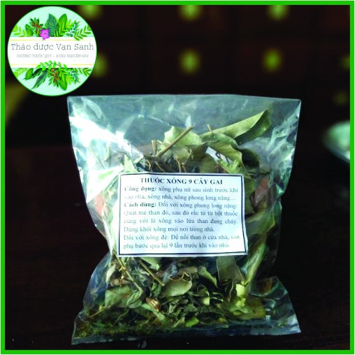 09 loại cây lá gai xông sản phụ, xông phong long nặng Vạn Sanh (Tặng kèm cồn khô tiện lợi + muối hột) | BigBuy360 - bigbuy360.vn