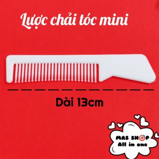 Lược chải tóc mini 13cm màu trắng