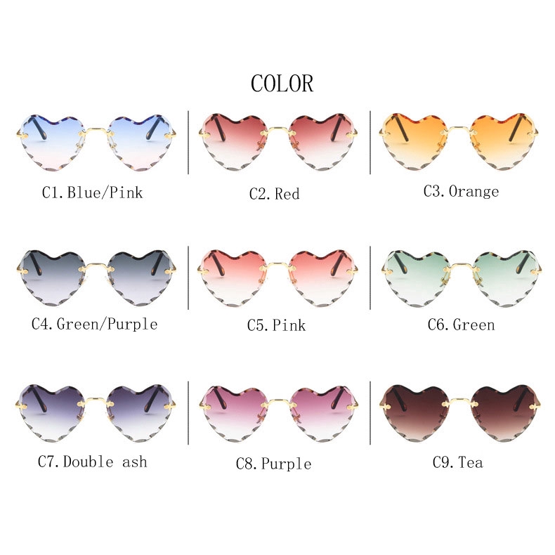 Kính mát nữ SAMJUNE gọng hình trái tim thời trang