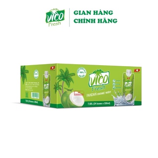Nước dừa acp vico fresh hương vị dứa - thùng 24 hộp