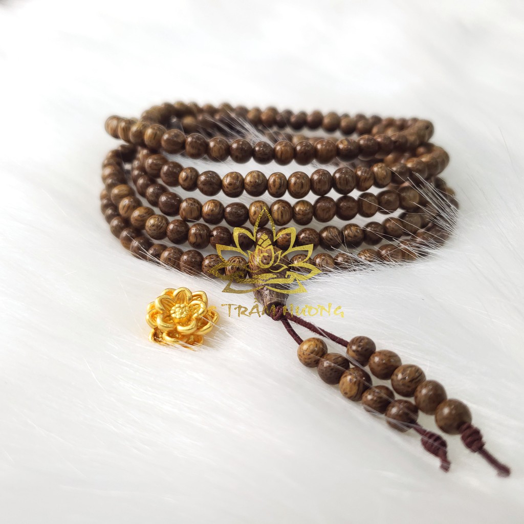 Vòng Tay Trầm Hương Tự Nhiên 216 Hạt 4mm MIX Charm Bạc  - MTH JEWELRY