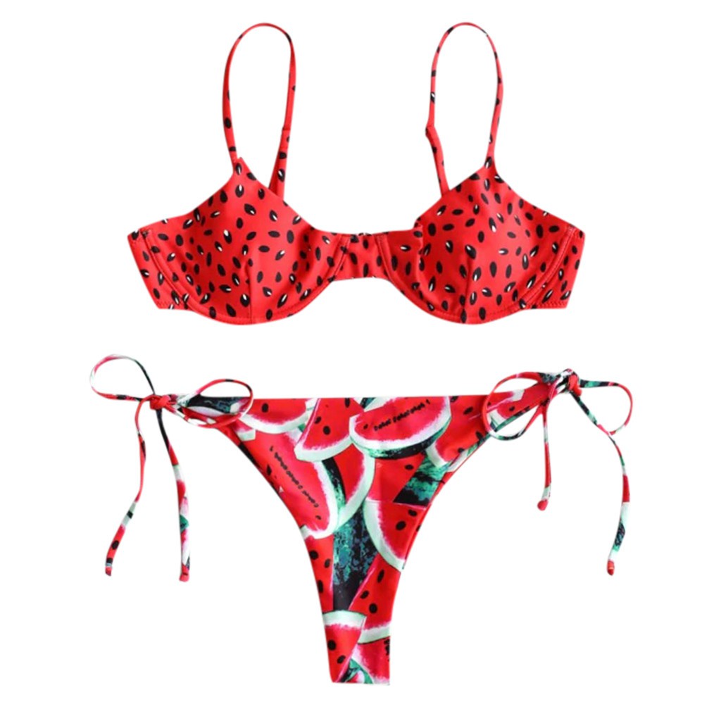 ❦woharyday❦❦woharyday❦Women Print Push-Up Padded Bra Beach Bikini Set Swimsuit Beachwear Swimwear | BigBuy360 - bigbuy360.vn