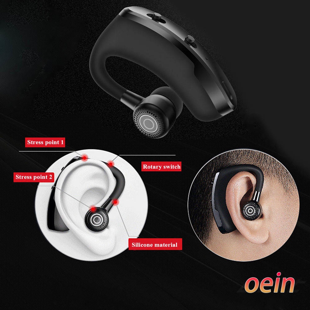 Tai nghe ZEEJUL Bluetooth V9 phong cách doanh nhân thích hợp cho iPhone Samsung kèm phụ kiện