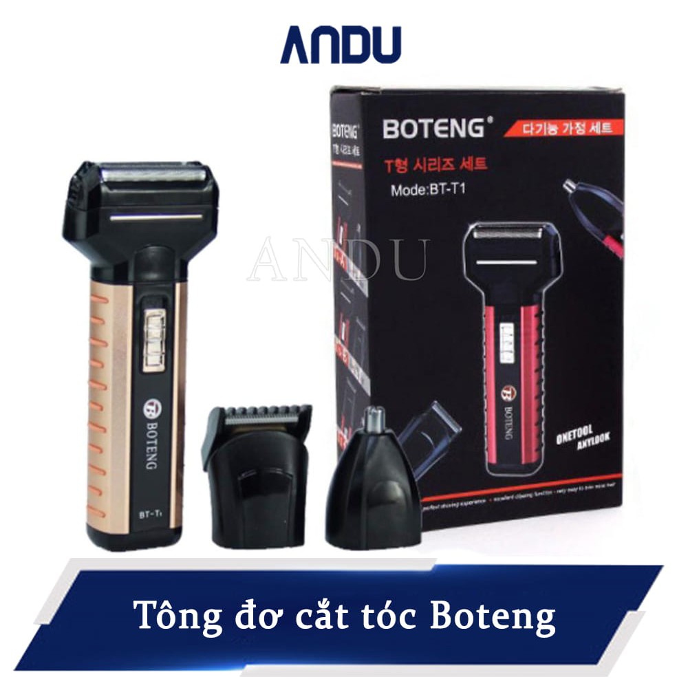 Tông Đơ Cắt Tóc Kiêm Máy Cạo Râu Và Cắt Tỉa Lông Mũi Máy Cắt Tóc Boteng 3 Trong 1