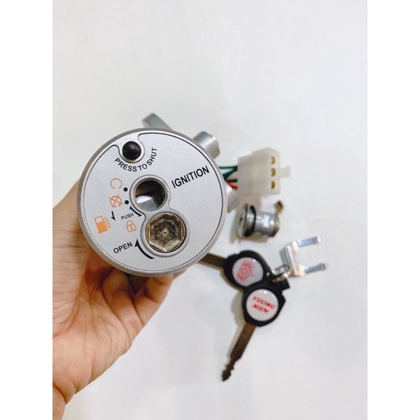 Bộ ổ khoá chìa dẹp Elizabeth 2dây 5dây hàng Vương niệm cao cấp