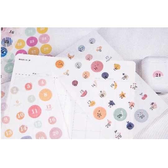 Set Sticker Số ngày 1- 31